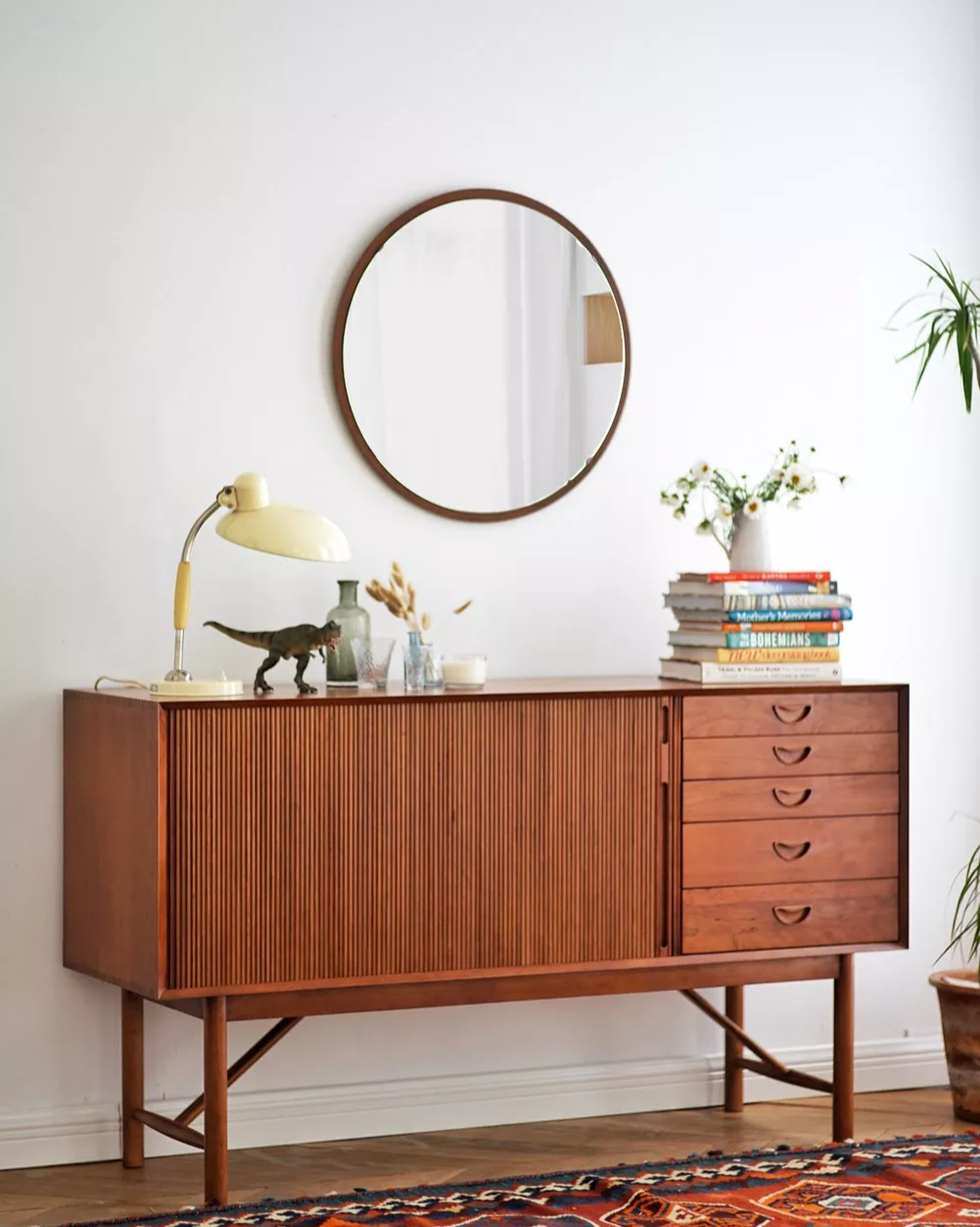 Replica of Teak Cabinet with Tambour